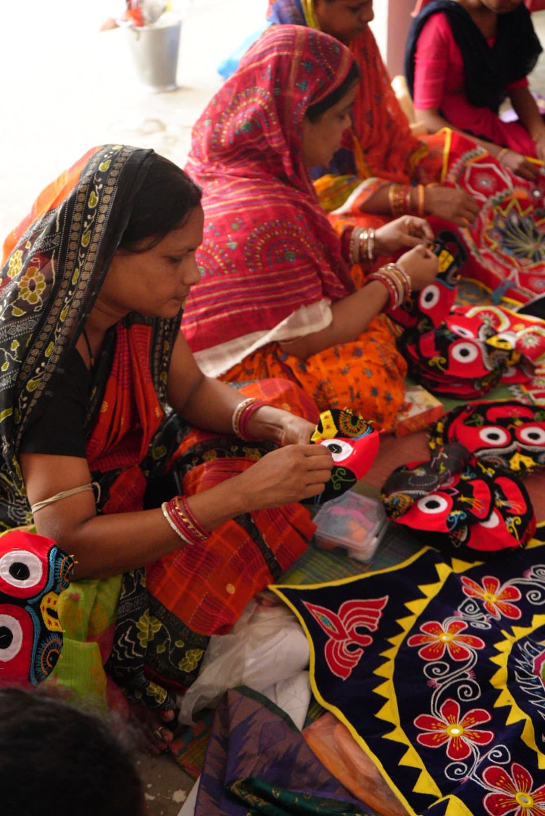 Women artisans in a handicraft training session