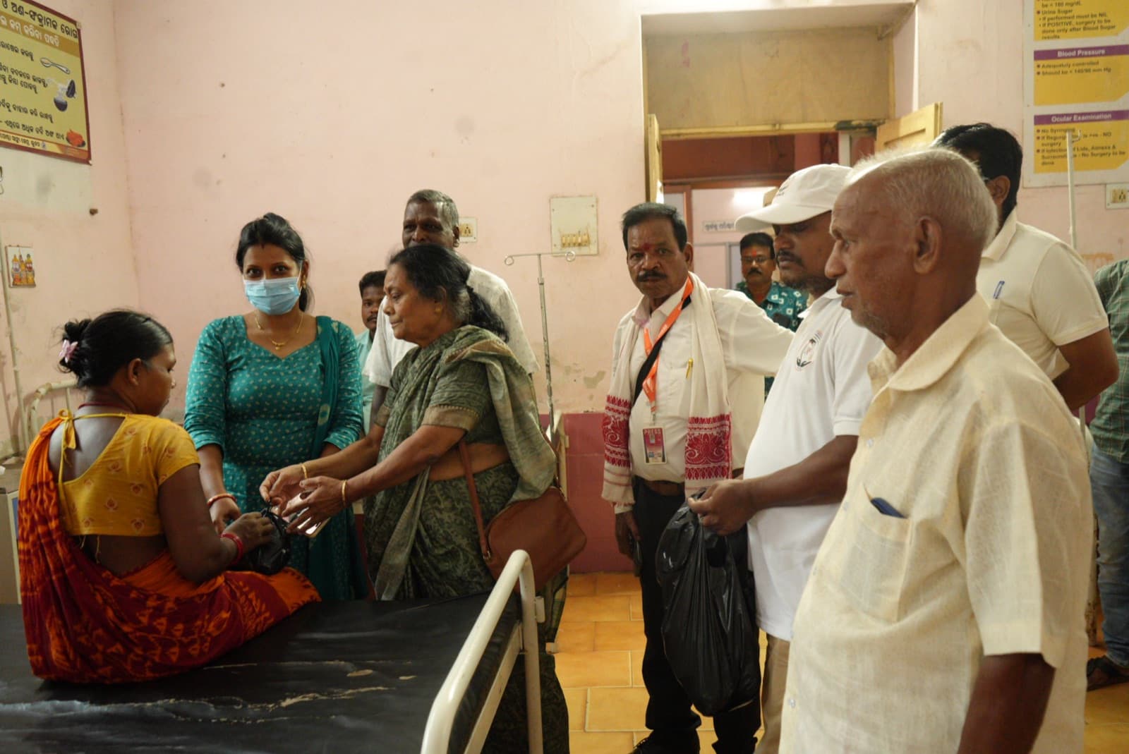 Trust members providing patient assistance at a healthcare facility